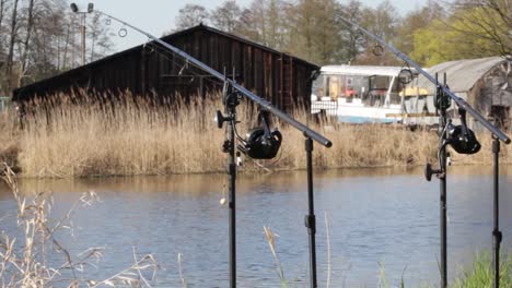 fishing rod´s at a riverside