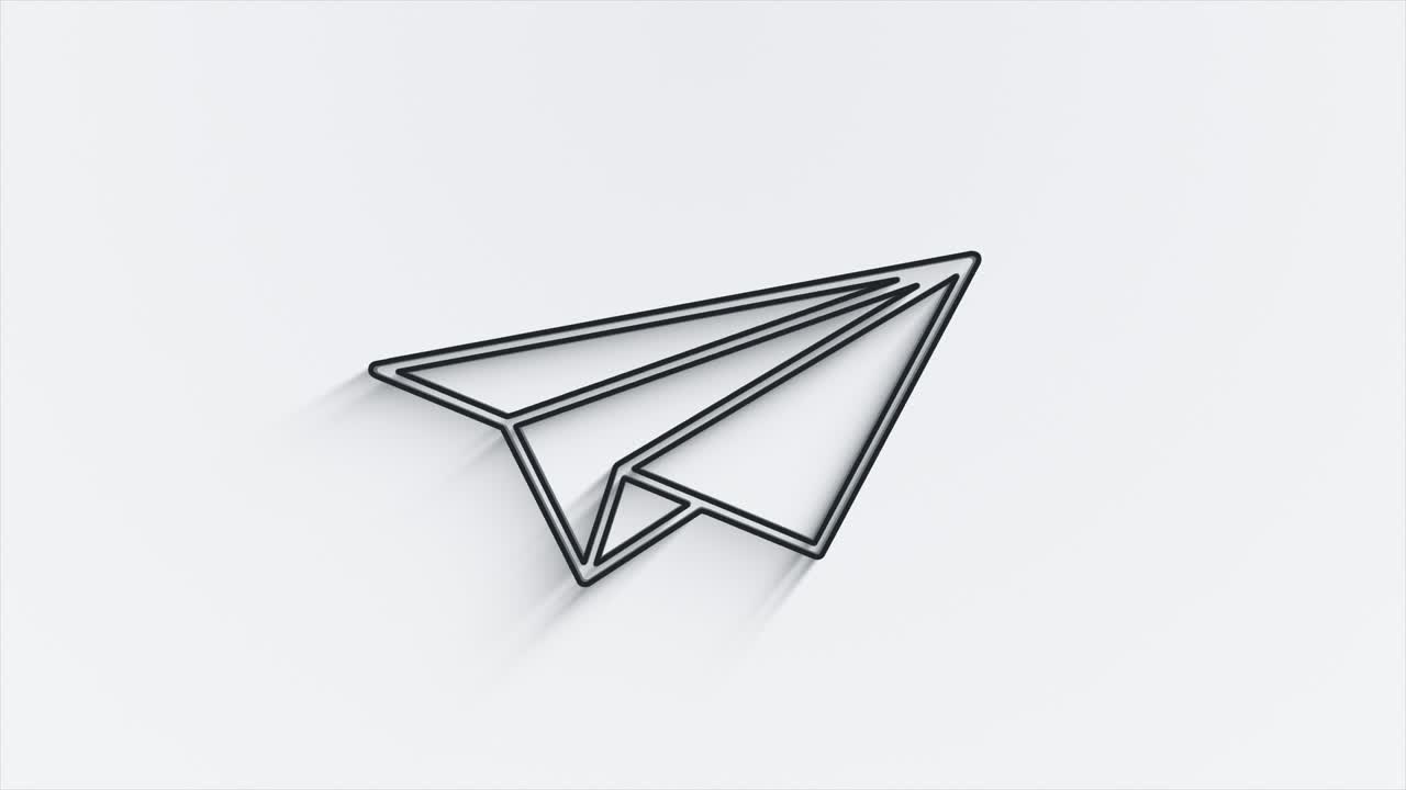 diseño de icono de sombra de línea de medios sociales aislado en fondo blanco. icono web de esquema. gráficos en movimiento.