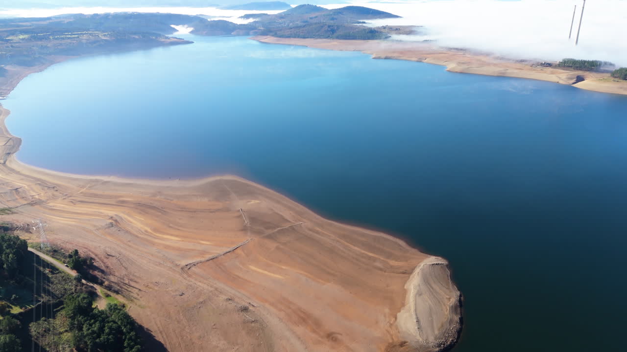 Aerial Views of a Lake and Surrounding Landscape