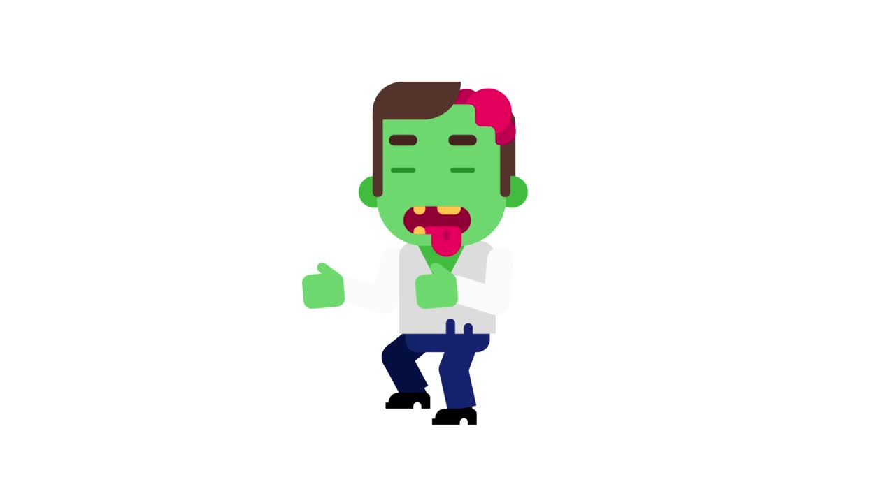 비는 자신의 희생자를 추적하고 있습니다. 할로윈 캐릭터. 알파 채널.