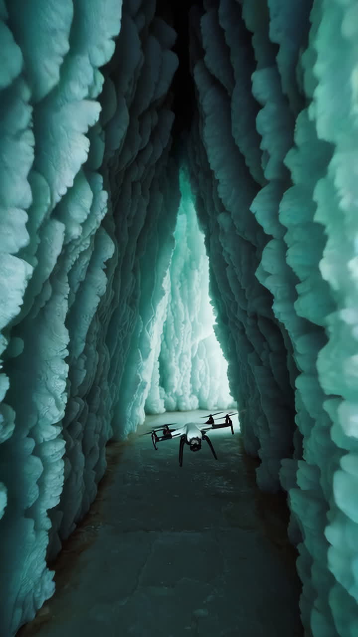 Drone in an Ice Cave
