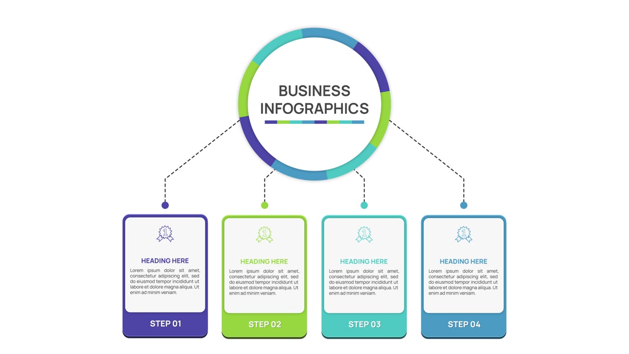 4 step Infographic Template