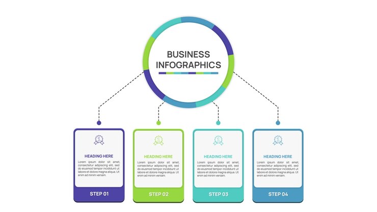 4 step Infographic Template