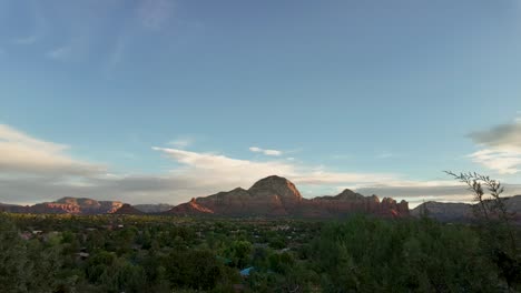thunder mountain morning timelapse. sedona, az