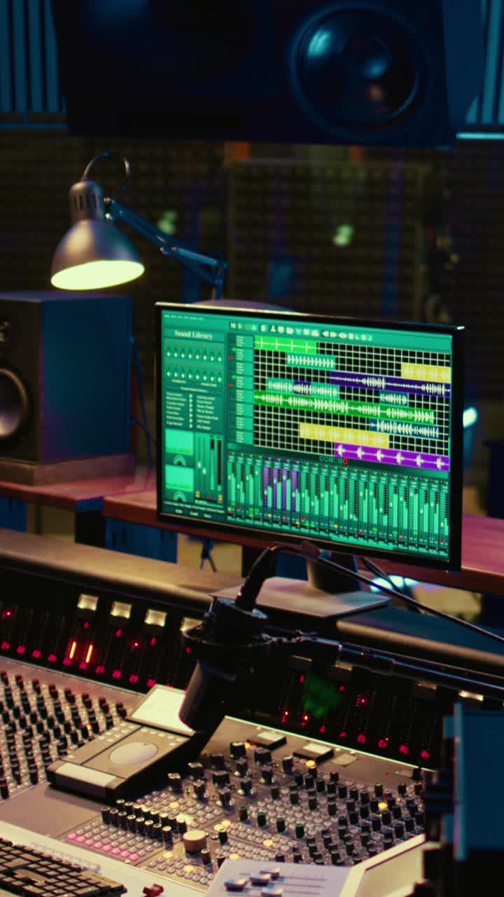 Modern Music Studio Setup with Digital Audio Workstation on Screen