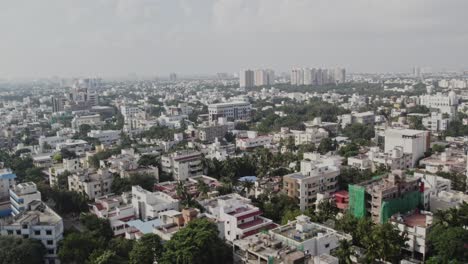 aerial video of south indian city chennai