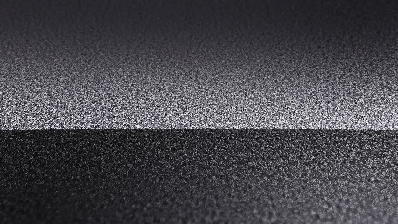 Walking on concrete road with copy space. Run and walk take steps. Close up of runner's foot. Business challenge concept. Loop animation.