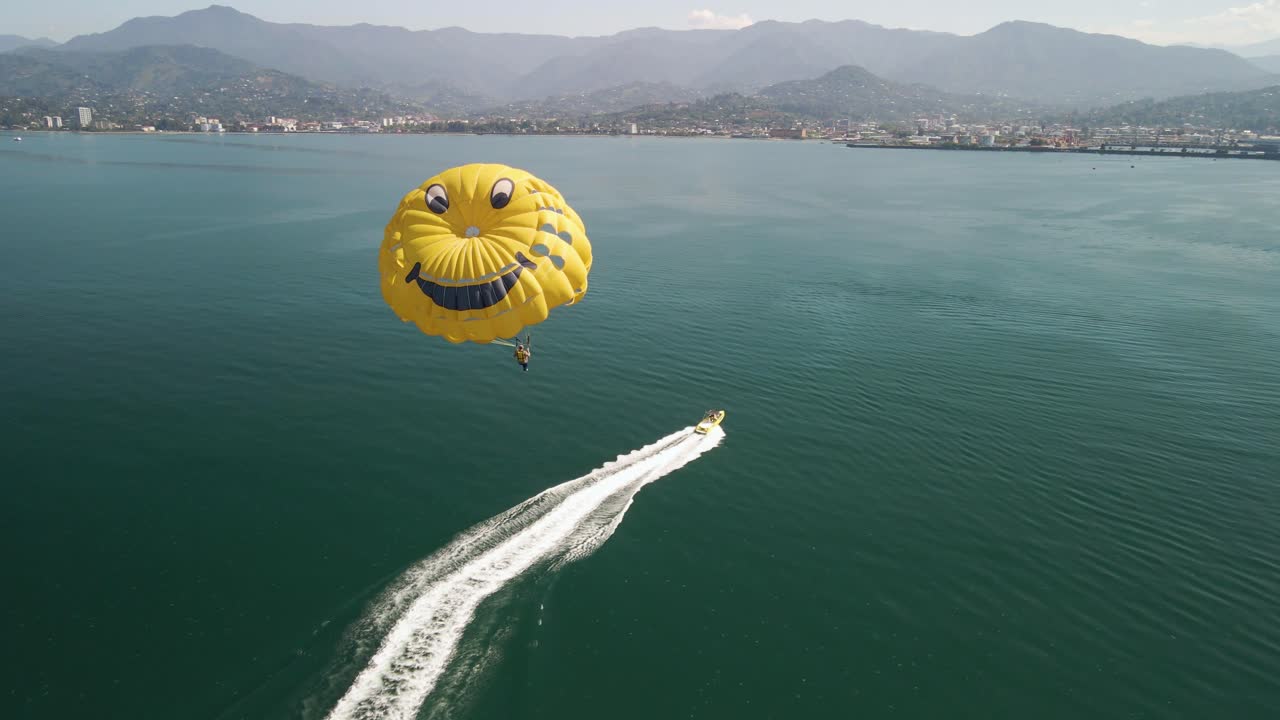 parapente en barco