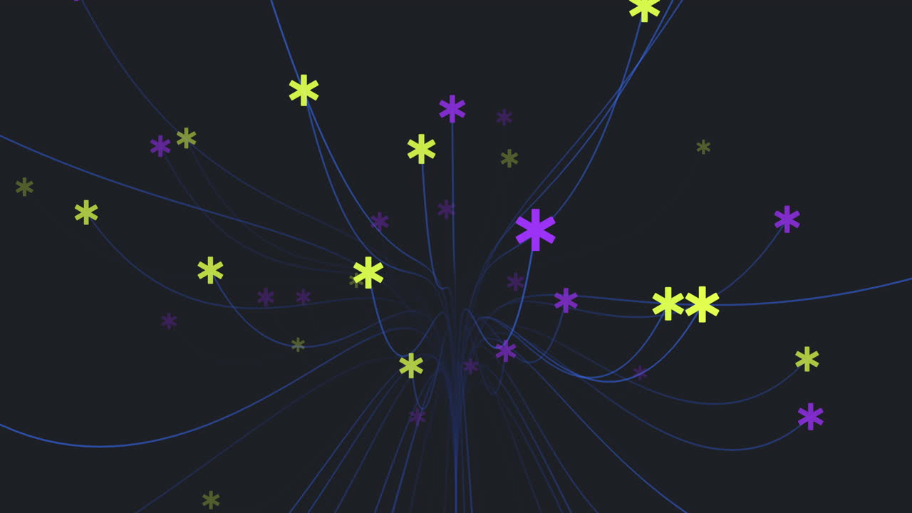 red colorida de líneas y puntos en patrón circular