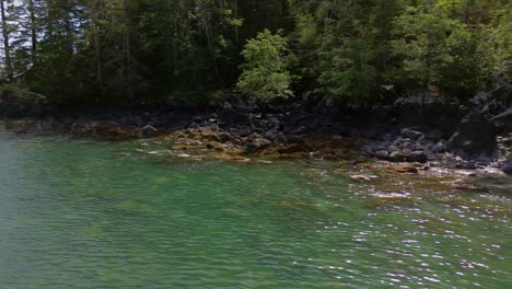 coastal waters at secret cove near sandpit, british columbia, canada