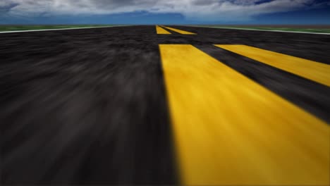 speed flight over road