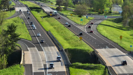 traffic on highway in northeast usa