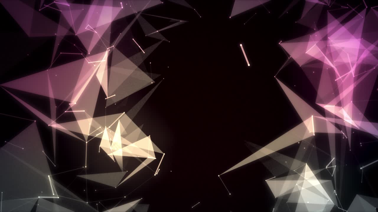 fondo digital abstracto con bucle de polígonos conectados