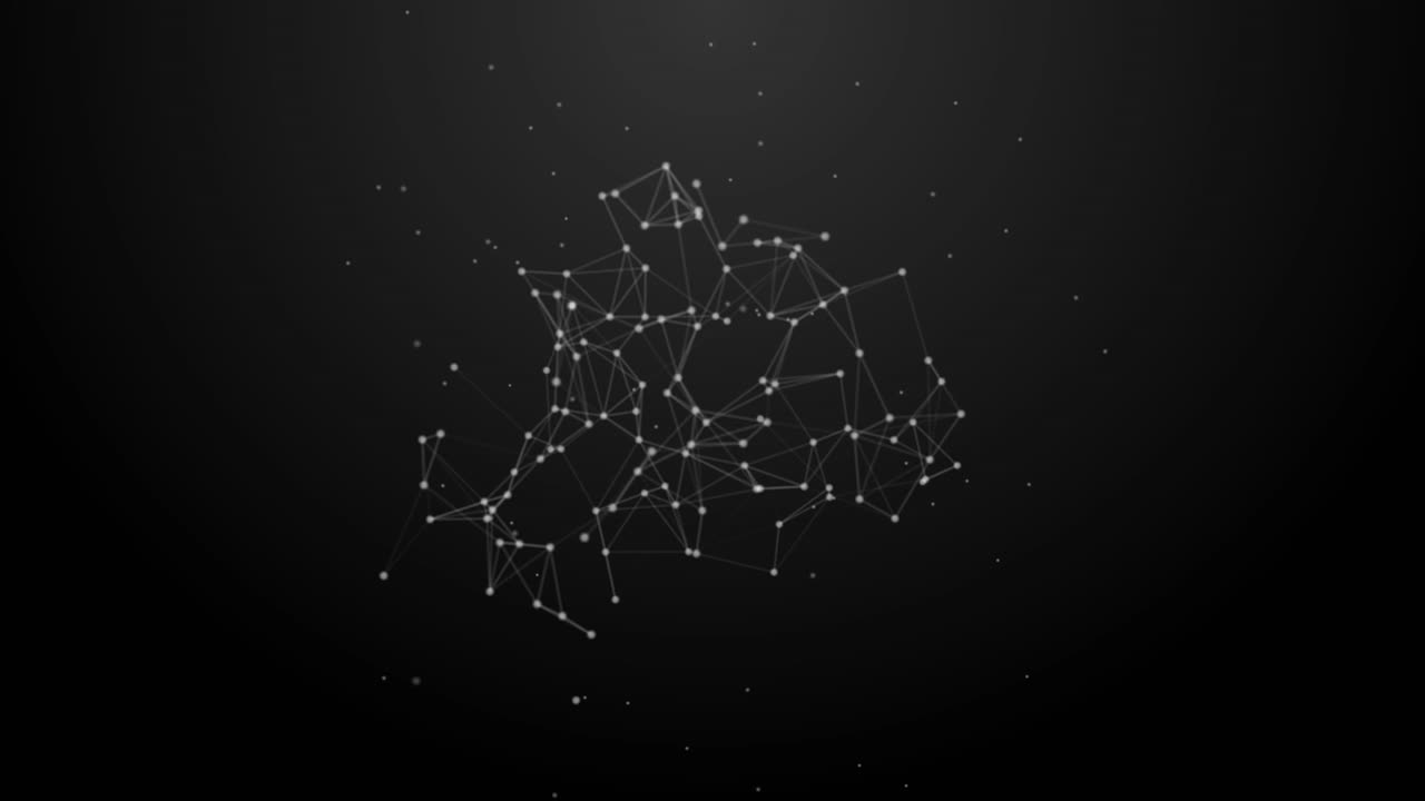 Internet of things connection science effect blue digital network plexus blockchain technology