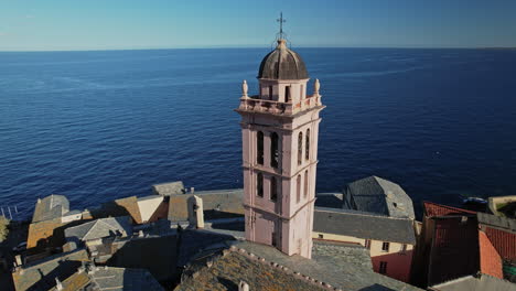 tower with clock in corsica