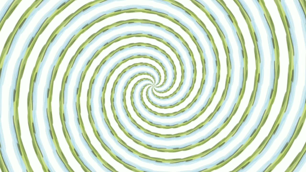 중앙 코어를 중심으로 회전하는 녹색 코일의 컴퓨터 애니메이션