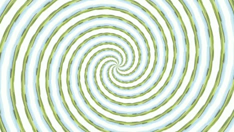 computerized animation of green color coil, rotating around a central core