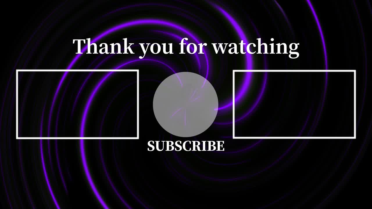 보르텍스 네온 엔드 카드 엔딩 스크린 모션 그래픽