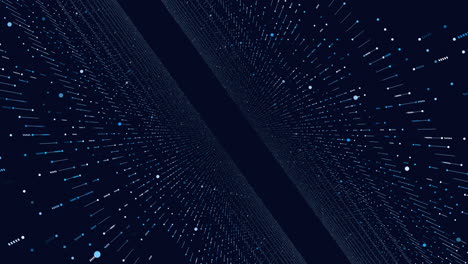 Futuristic-neon-walls-with-dots-and-lines-in-spiral-in-dark-galaxy