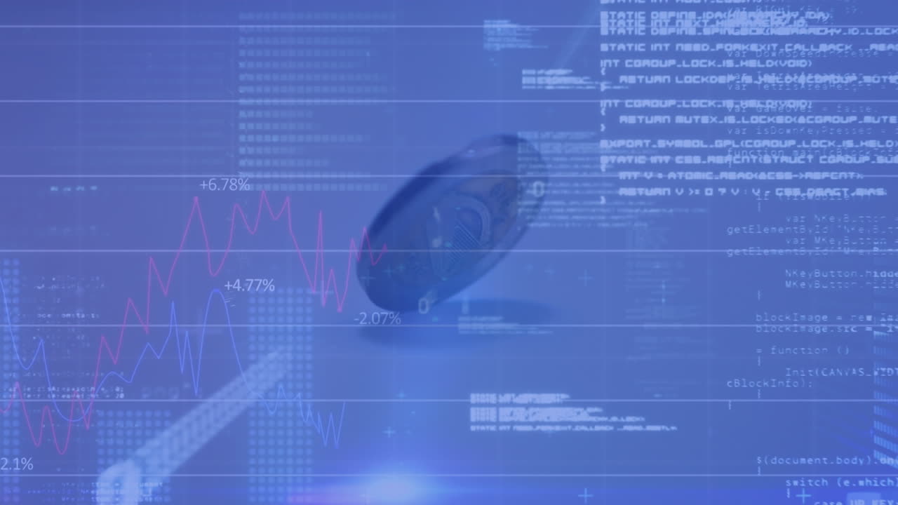 animazione dell'elaborazione dei dati finanziari durante la rotazione delle monete in euro