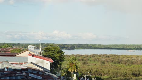 amazon river near iquitos, peru with rainbow in a sunny day - timemlapse 4k, 24fps