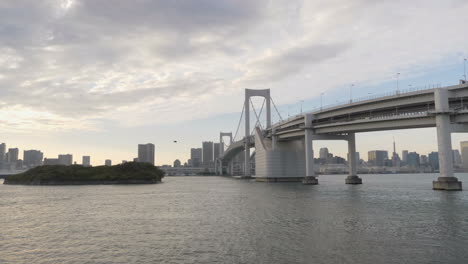 bridge over harbor to the city of tokyo