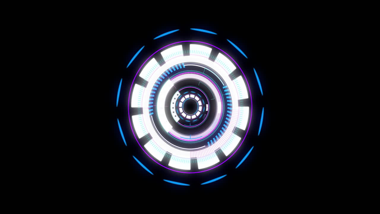 Animation of scope scanning over black background