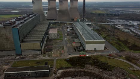 aerial view fiddlers ferry over decommissioned power station demolished north towers aftermath