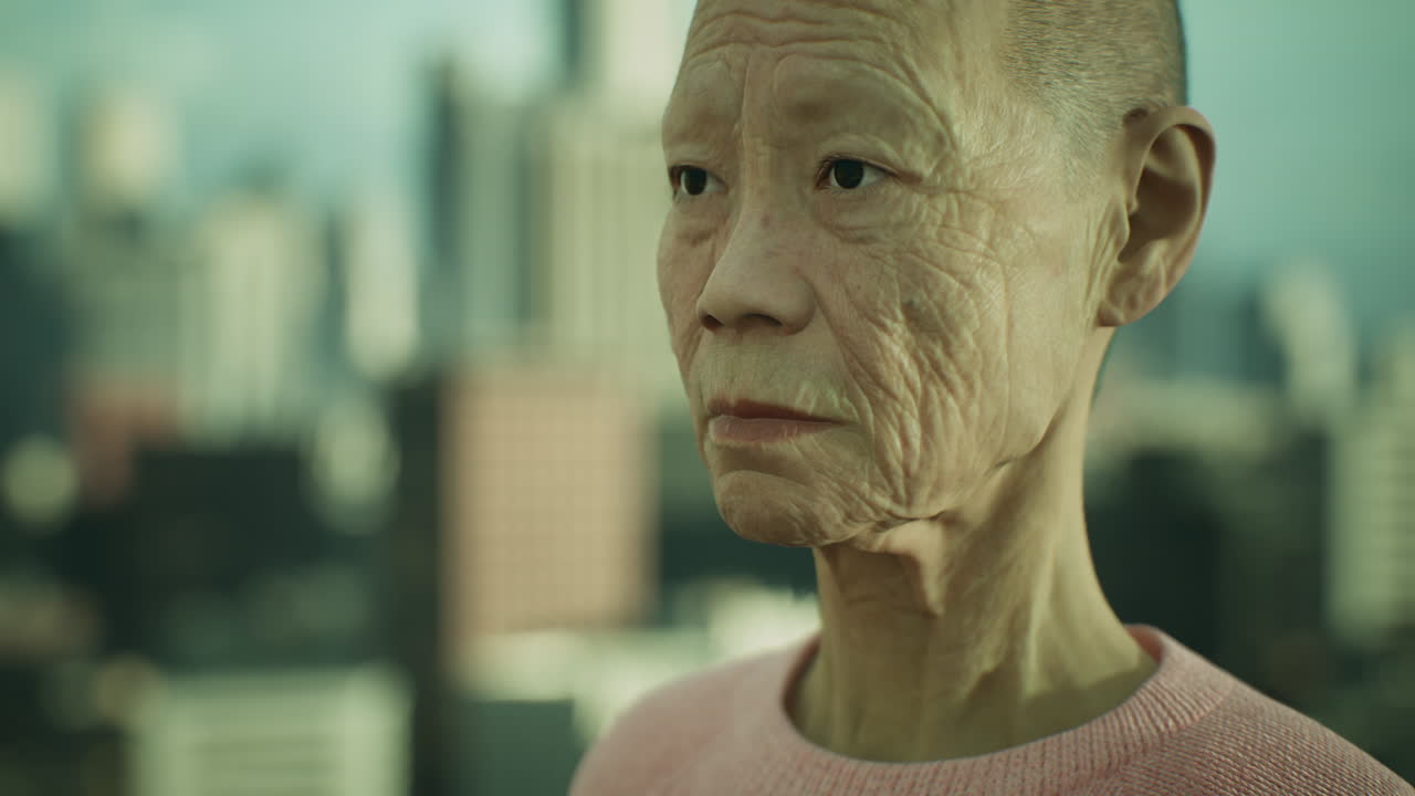 Asian Old Woman In The City Free Stock Video Footage Download Clips