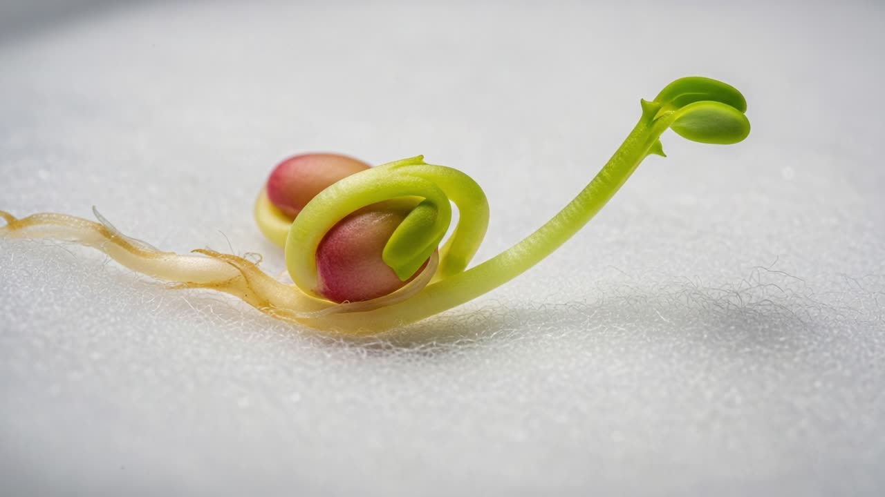 Close-up of a Sprouting Seed