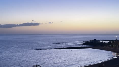 tenerife golden hour after sunset south los cristianos canary islands holiday destination