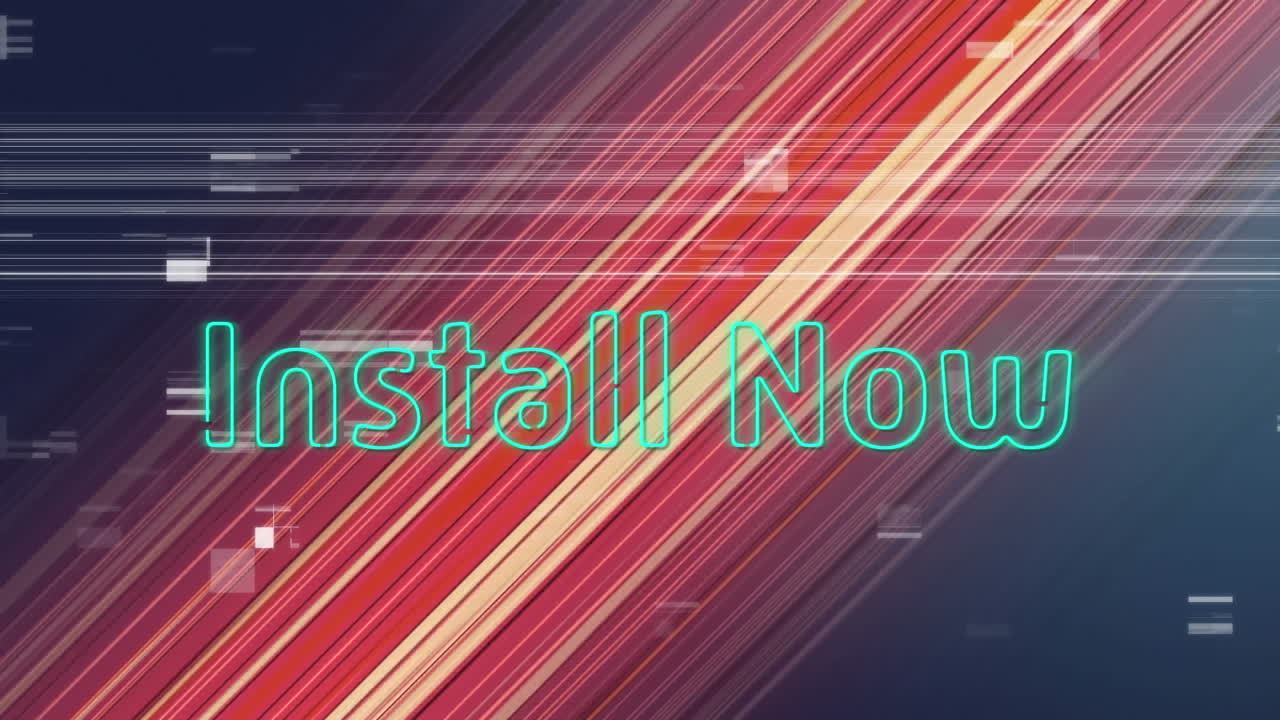 Animation of install now text over interference