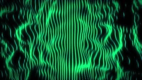 animation of green wave pattern on seamless loop