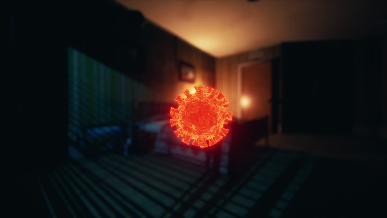 빈 호텔 방에서 코로나19 코로나바이러스