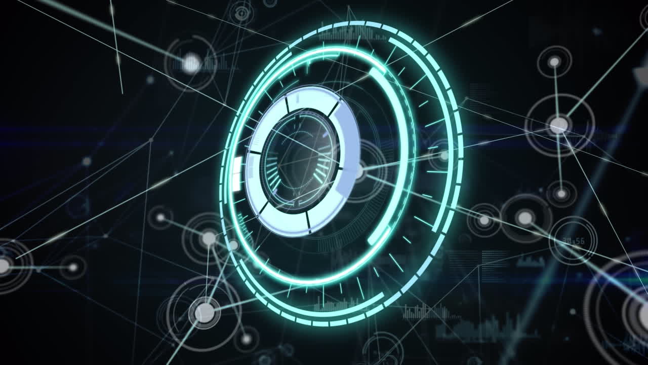 범위 스캐닝과 연결 네트워크의 애니메이션