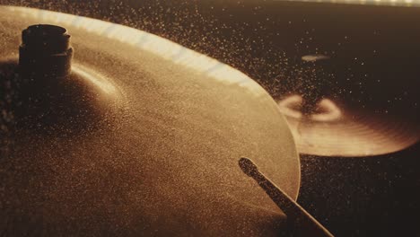 cymbal hitting in music performance