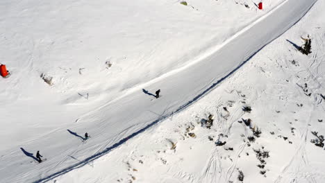 Leute-Skifahren