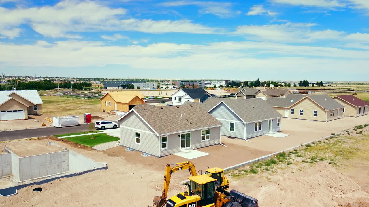 New Homes under construction in small subdivision