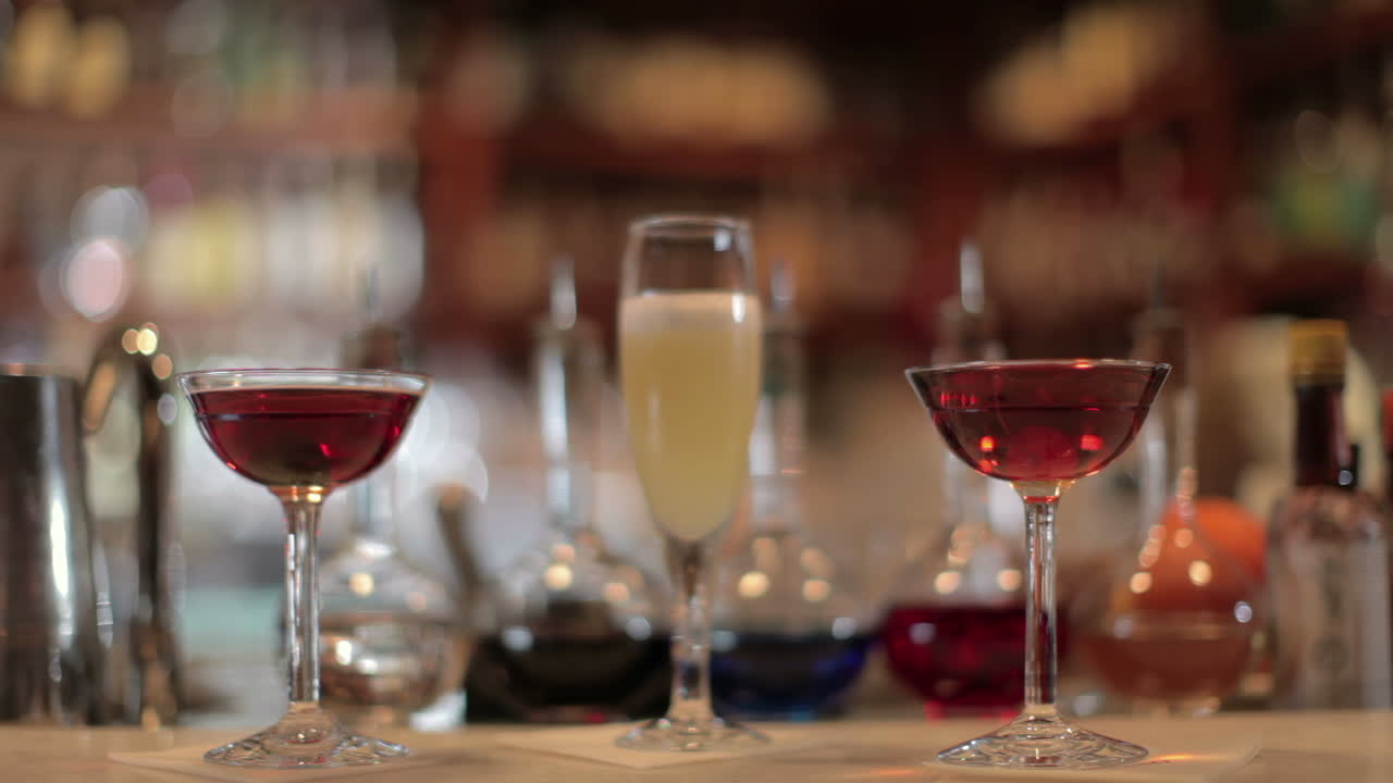 camarero elegante en un bar de cócteles