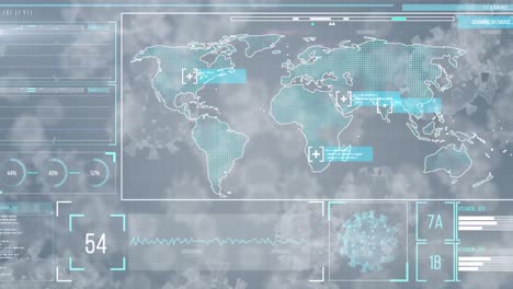 Animation-of-covid-19-cell-over-statistics-world-map-and-data-processing