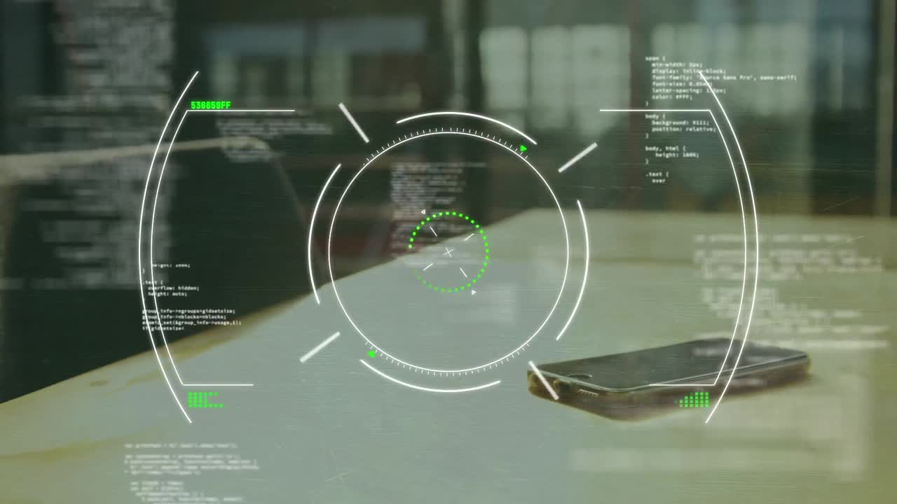 Animation of scope and data processing over smartphone