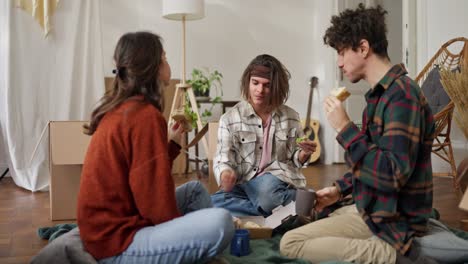 Friends Moving In, Having Lunch Together