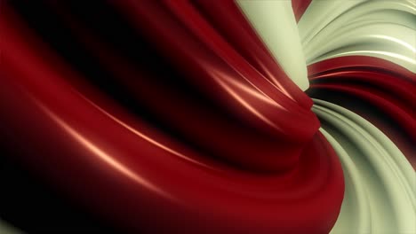 abstract swirling red and white design