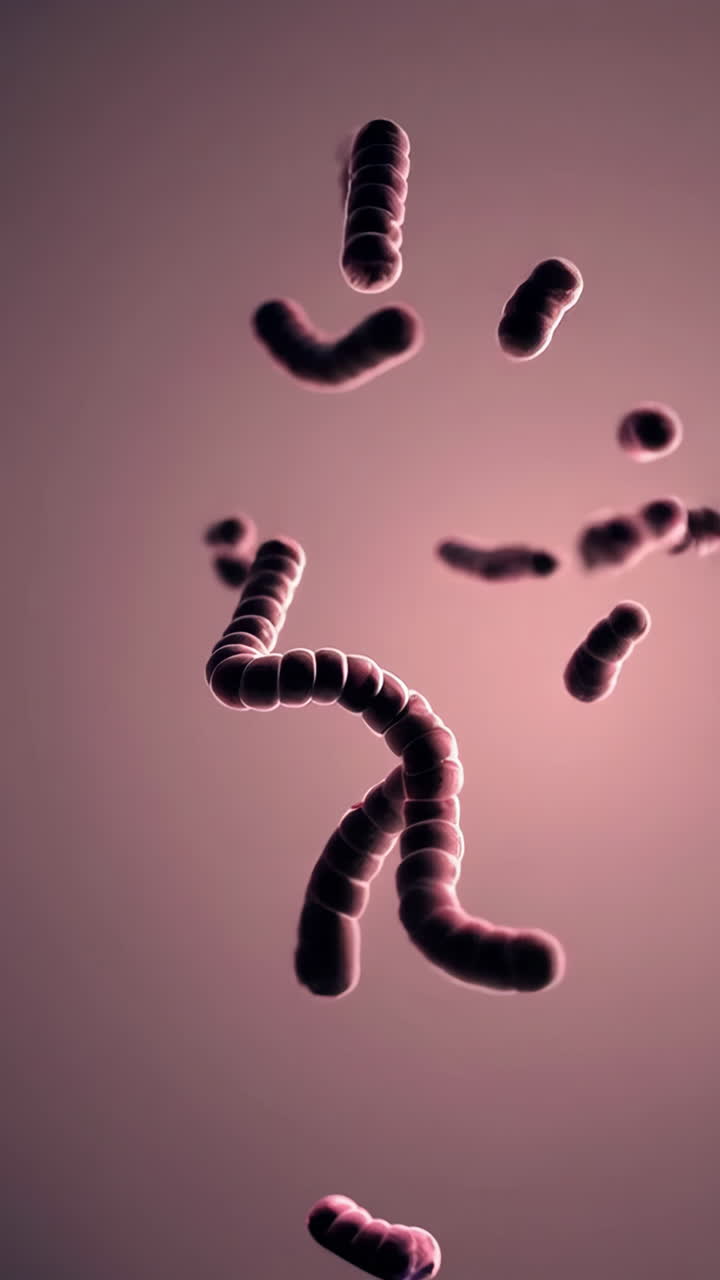 Ilustración 3d de bacterias