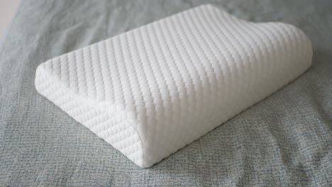 white memory foam pillow