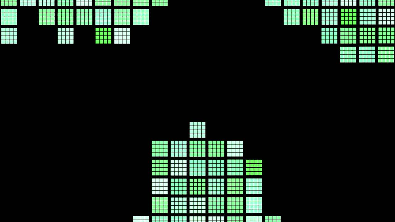 patrón geométrico abstracto con cuadrados verdes y blancos