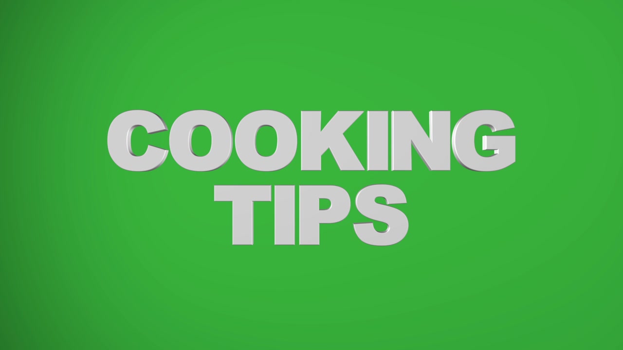 "COOKING TIPS" 3D graphic