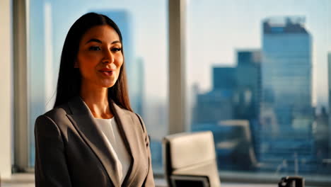 successful business woman in modern office