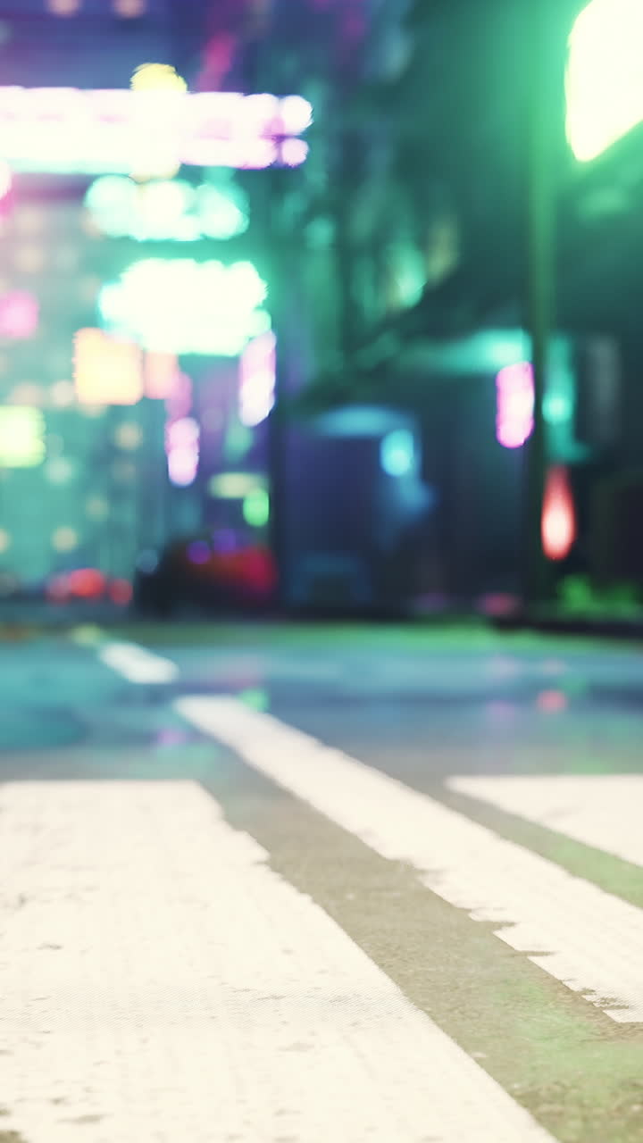 흐릿한 불빛으로 밤의 도시 풍경