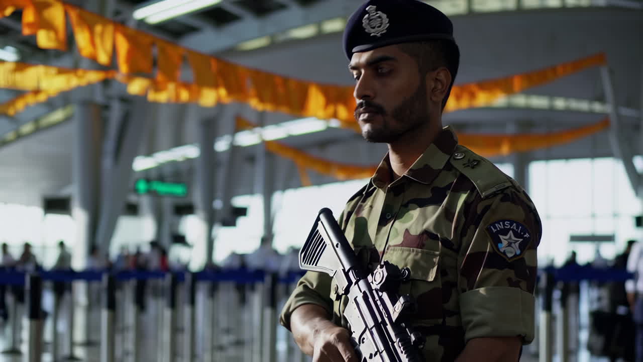 guardia de seguridad del aeropuerto